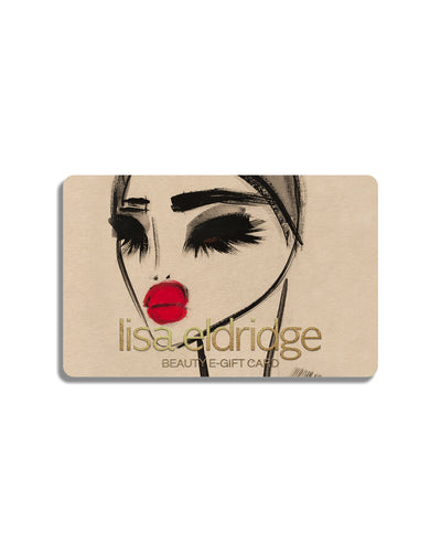 block Gold Lisa Eldridge beauty e-gift card on a white background