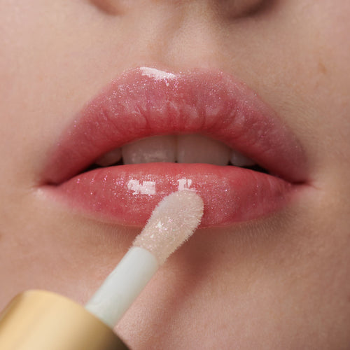 Image showing Dancing Rose (Gloss Embrace Lip Gloss) on model