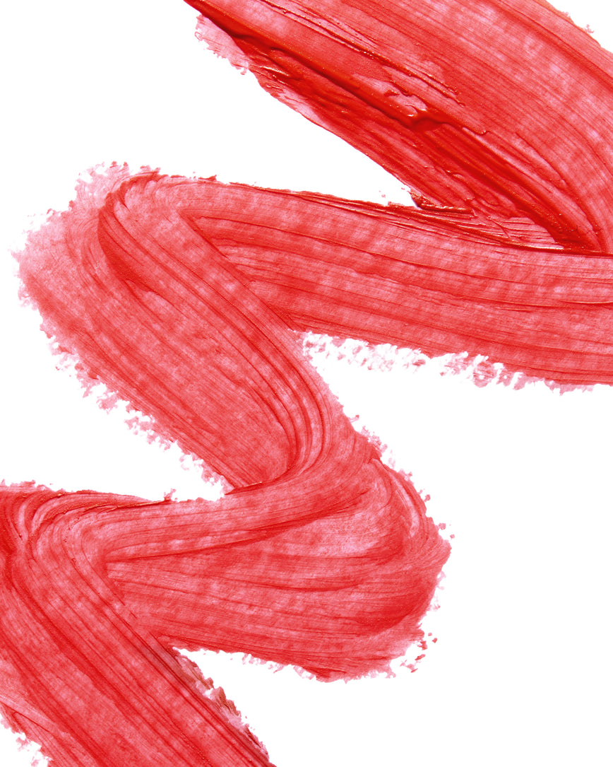 Velatura swatch in Pomegranate Glace swatch on a white background