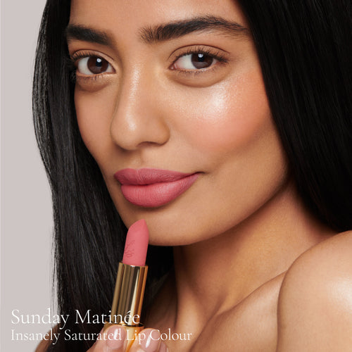 Image showing Sunday Matinée (Insanely Saturated Lip Colour) on model