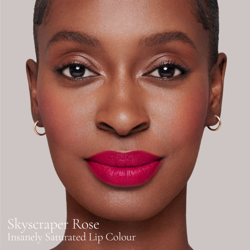 Image showing Skyscraper Rose (Insanely Saturated Lip Colour) on model