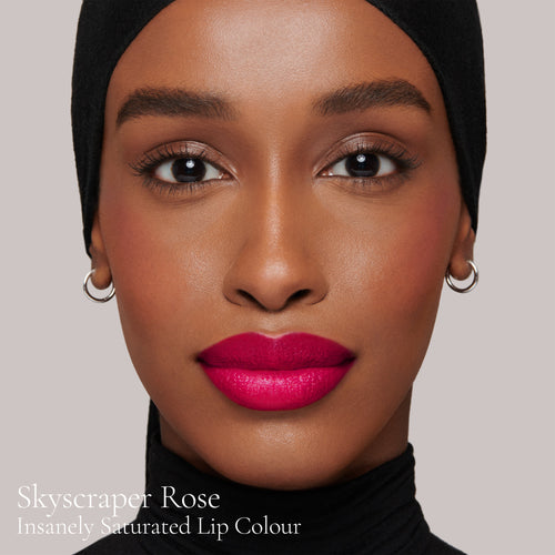Image showing Skyscraper Rose (Insanely Saturated Lip Colour) on model
