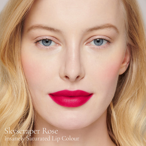Image showing Skyscraper Rose (Insanely Saturated Lip Colour) on model