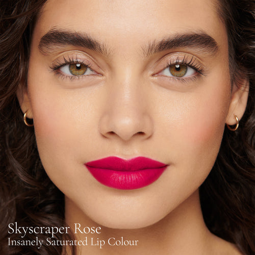 Image showing Skyscraper Rose (Insanely Saturated Lip Colour) on model