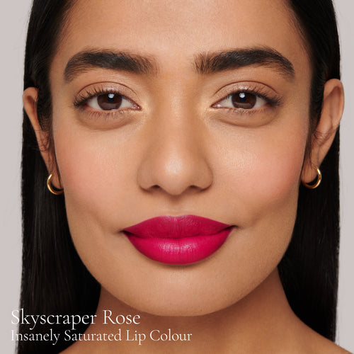 Image showing Skyscraper Rose (Insanely Saturated Lip Colour) on model