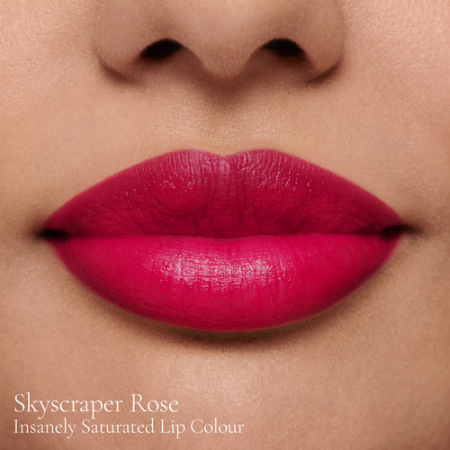 Image showing Skyscraper Rose (Insanely Saturated Lip Colour) on model